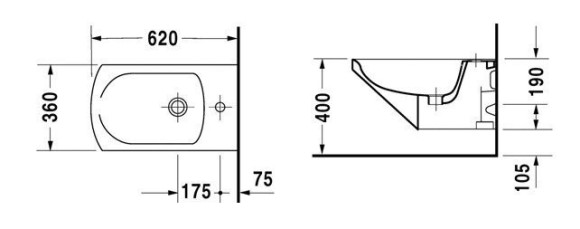 Біде підвісне Duravit Caro (290150000)