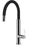 Змішувач для кухні Elleci Dove Plus, одноважільний, хром-чорний (DOVE PLUS BLACK 86/FULL)