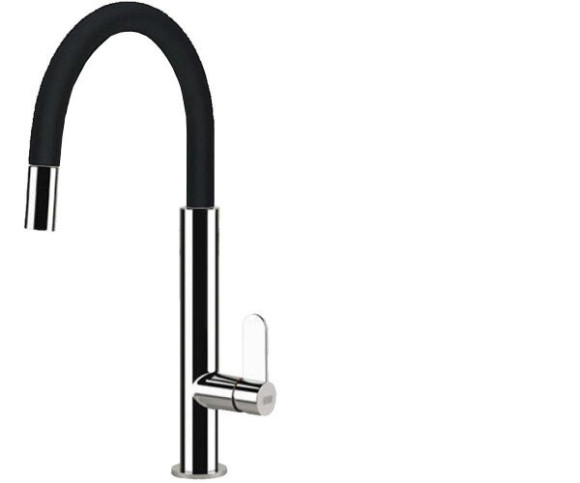 Змішувач для кухні Elleci Dove Plus, одноважільний, хром-чорний (DOVE PLUS BLACK 86/FULL)
