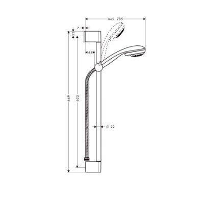 Душовий гарнітур Hansgrohe Crometta 85 Multi/Unica (27767000)