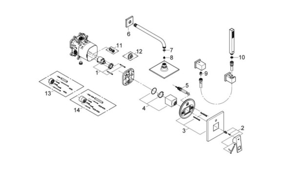 Душова система Grohe Eurocube (23409000)