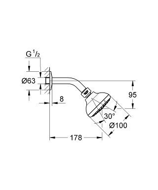 Душевая система Grohe Euroeco (26000004)