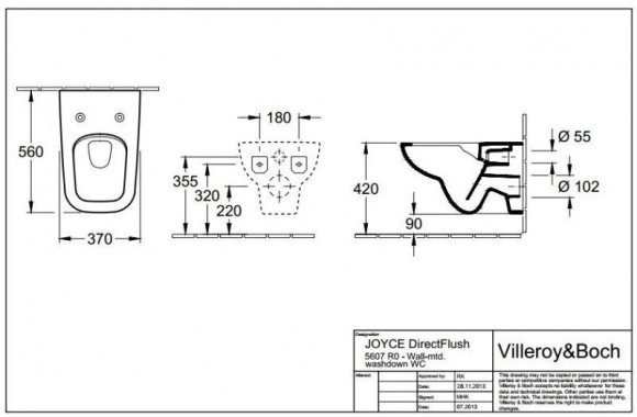 Унитаз подвесной Villeroy&Boch Joyce (5607R001) Унитаз подвесной Villeroy&Boch Joyce (5607R001)