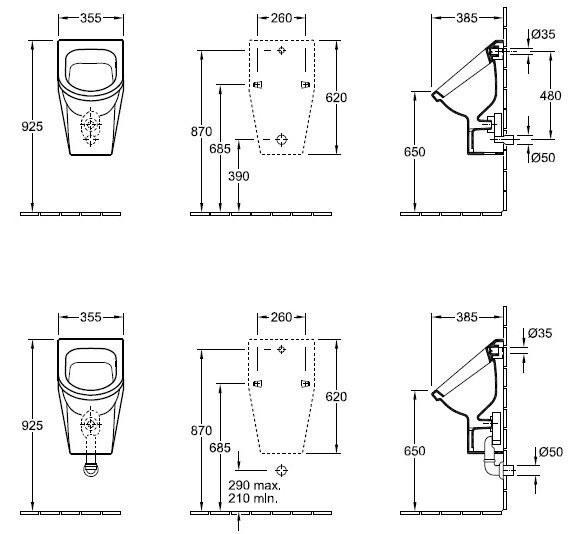 Писсуар Villeroy&Boch Omnia Architectura (55742501)