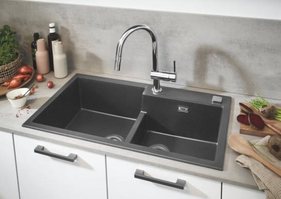 Кухонна мийка гранітна Grohe K500, 86x50, сірий (31649AT0)