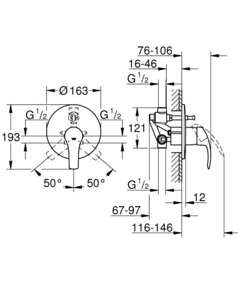 Душова система Grohe Eurosmart (UA25183004)