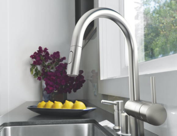 Смеситель для кухни Grohe Minta, однорычажный, серебристый (32321DC2)