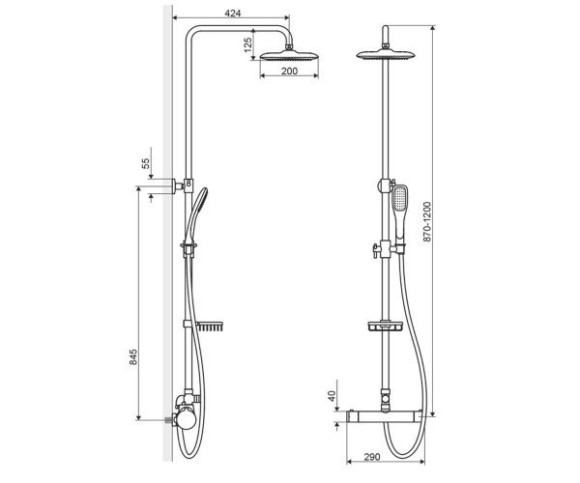 Душевая система Excellent Rain White (ARAC.SY.881WT-N)