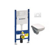 Комплект: Унітаз Kolo Nova Pro Rimfree + Інсталяція Geberit Duofix Delta + Кришка Soft-Close + Клавіша Delta 11 (M39018000+458.126.00.1+M30116000+115.120.11.1)