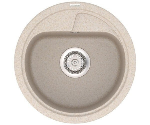Кухонна мийка гранітна Vankor Polo, 45x45, бежевий (POLO PMR 01.45 BEIGE)