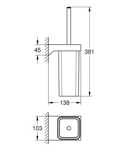 Ершик для туалета Grohe Selection Cube (40857000)