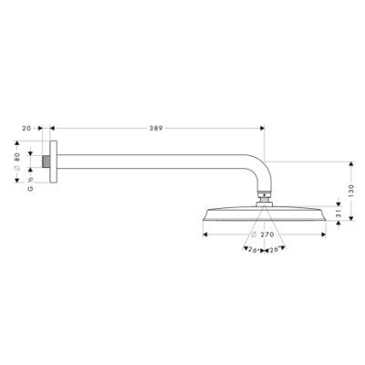 Верхній душ Hansgrohe Raindance Classic Air (27424000)