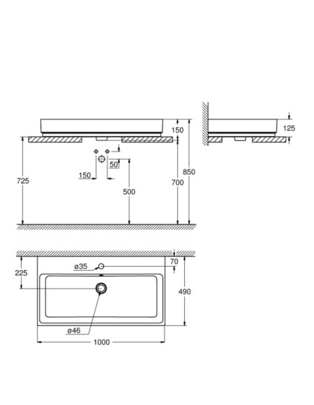 Умивальник накладний Grohe Cube Ceramic, 100 (3947500H)