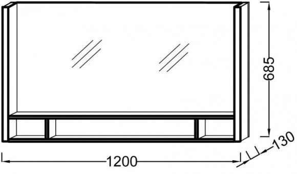 Дзеркало у ванну Jacob Delafon Terrace, 120x69 (EB1183-NF)