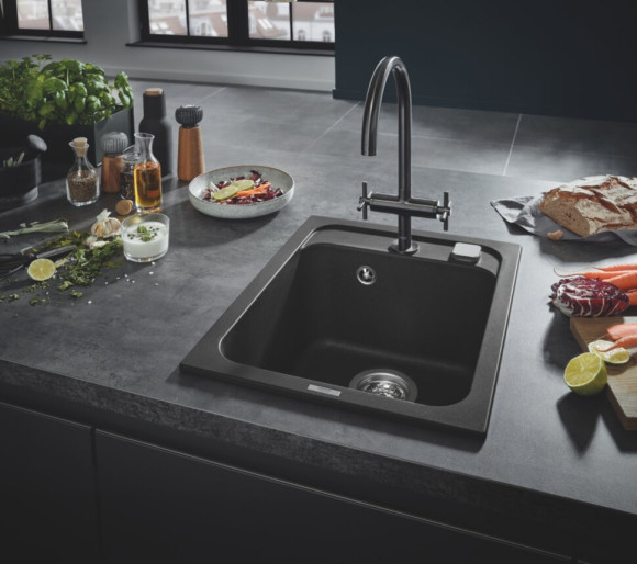 Кухонна мийка гранітна Grohe K700, 50x40, чорний (31650AP0)