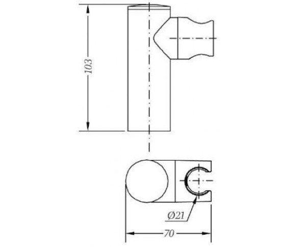 Тримач для душу Genebre Cylindrical (100153 45)