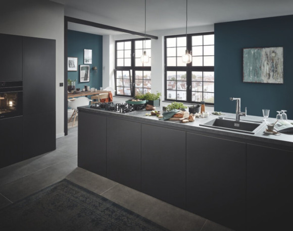 Кухонна мийка гранітна Grohe K700, 56x51, сірий (31651AT0)