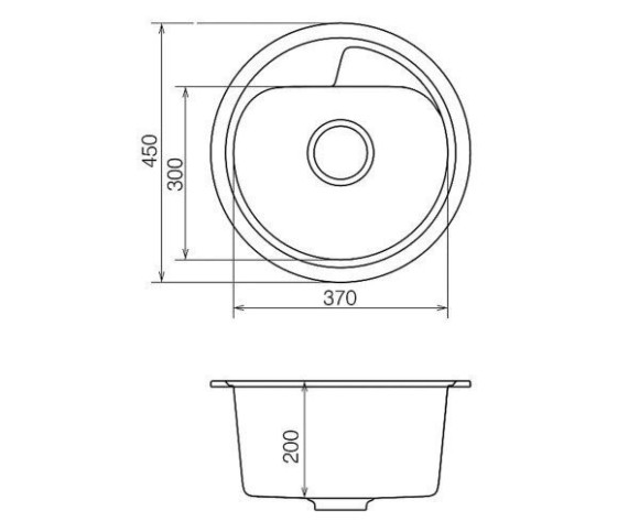 Кухонная мойка гранитная Vankor Polo, 45x45, серый (POLO PMR 01.45 GRAY)