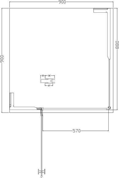 Душовий піддон Volle Benita, 90x90 (10-22-905tray)
