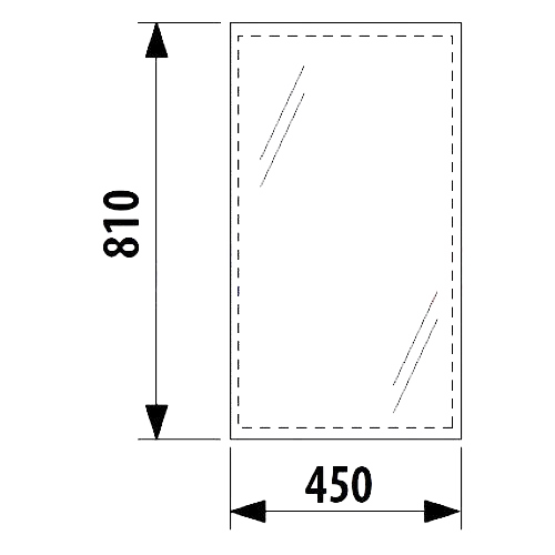 Дзеркало у ванну Jika Clear, 45x81 (H4557011731441)