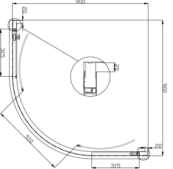 Душевой поддон Volle Fiesta, 90x90 (10-22-157TRAY)