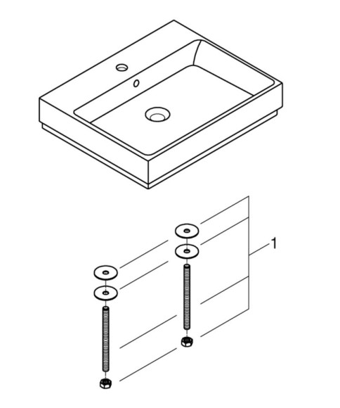 Умивальник накладний Grohe Cube Ceramic, 60 (3947700H)