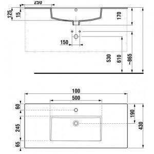 Тумба с умывальником Jika Cube, 100 (H4536521763001)