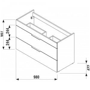 Тумба с умывальником Jika Cube, 100 (H4536521763001)