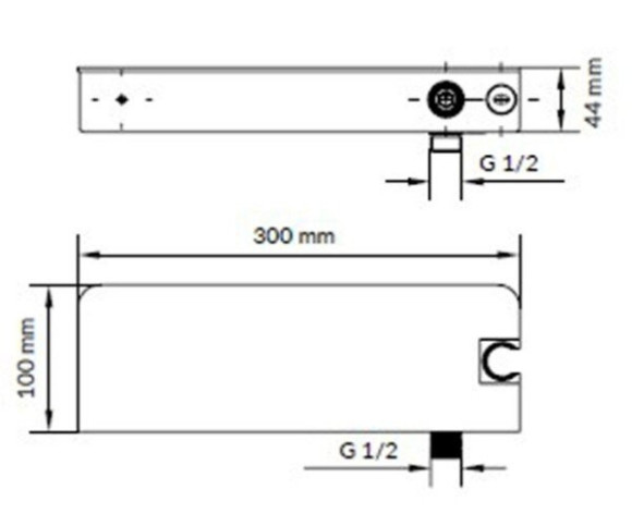 Душовий гарнітур Excellent Fix Fit Clif (AREX.SS.040CR)