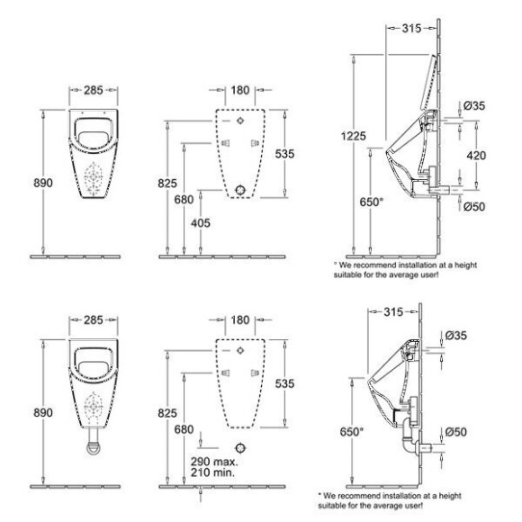 Писсуар Villeroy&Boch Sentique (751300R1)