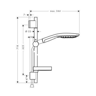 Душевой гарнитур Hansgrohe Raindance Select 150 (27802000)