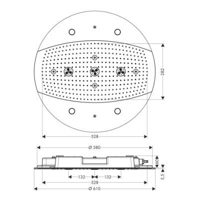 Верхний душ Hansgrohe Raindance Rainmaker (26117000)