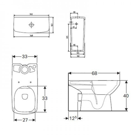 Унитаз напольный Kolo Nova Pro (M33223000)