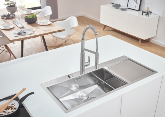 Кухонная мойка стальная Grohe K1000, 116x52 (31581SD0)
