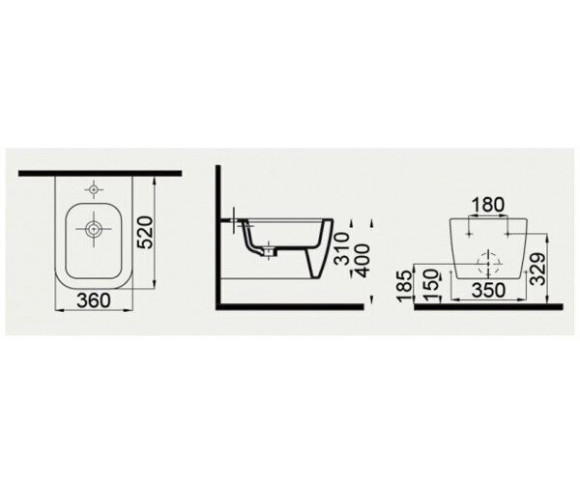 Биде подвесное Idevit Halley (3206-2605)