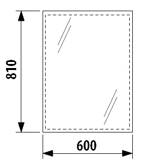 Зеркало в ванную Jika Clear, 60x81 (H4557251731441)