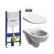 Комплект: Унитаз Kolo Nova Pro Rimfree + Инсталляция Geberit Duofix Delta + Крышка Soft-Close + Клавиша Delta 50 (M33120000+458.126.00.1+M30112000+115.135.21.1)