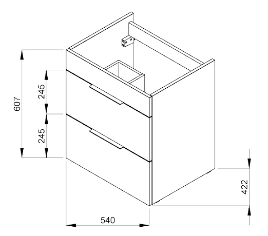 Тумба з умивальником Jika Cube, 55 (H4536121763021)
