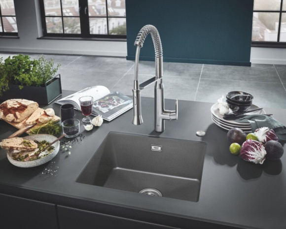 Кухонна мийка гранітна Grohe K700U, 53x46, сірий (31654AT0)