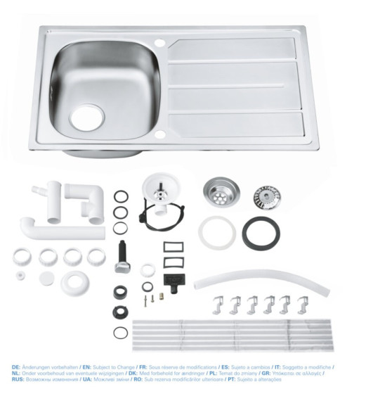 Кухонна мийка сталева Grohe K200, 86x50 (31552SD0)