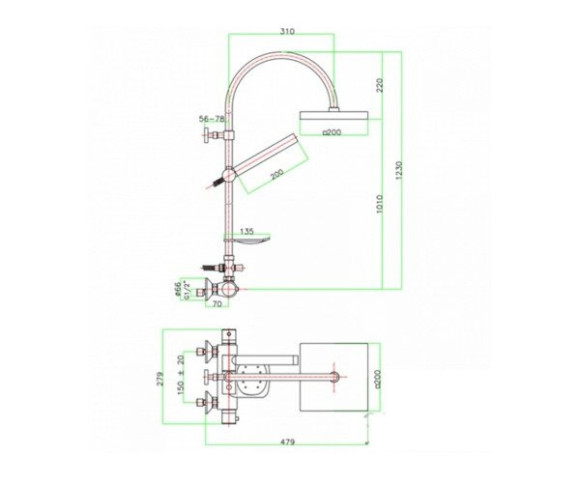 Душевая система Fiore X-Termo (31CR0983)
