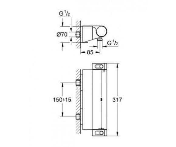 Термостат Grohe Grohtherm 2000 New, хром (34469001)