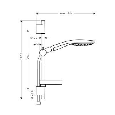 Душевой гарнитур Hansgrohe Raindance Select 150 (27803400)