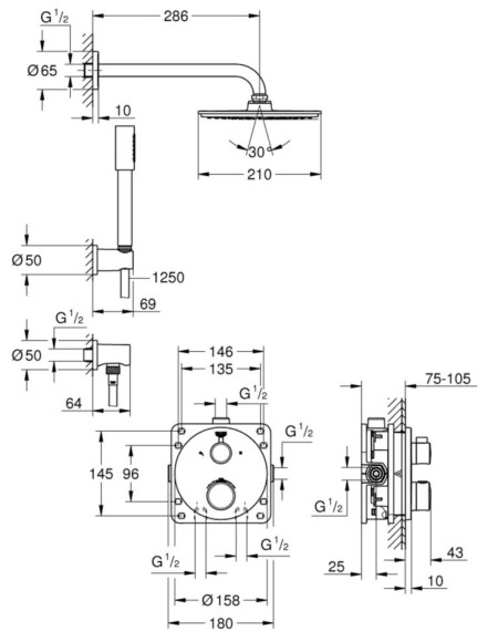 Душевая система Grohe Grohtherm (34732000)