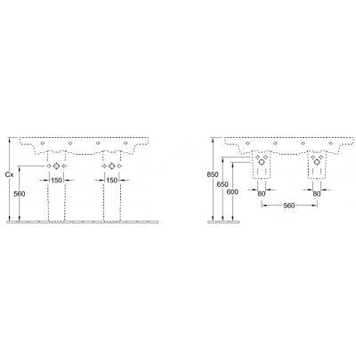 Умивальник підвісний Villeroy&Boch Subway 2.0, 130 (7175D0R1)