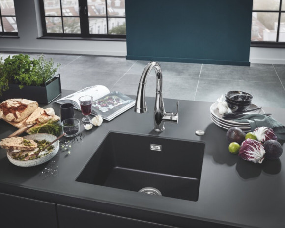 Кухонна мийка гранітна Grohe K700U, 53x46, чорний (31654AP0)
