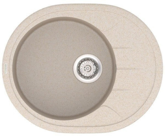 Кухонна мийка гранітна Vankor Sity, 61х50, бежевий (SITY SMO 02.61 BEIGE)