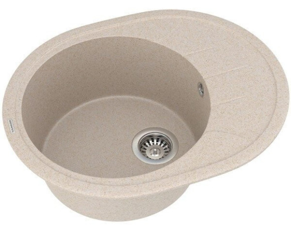 Кухонная мойка гранитная Vankor Sity, 61х50, бежевый (SITY SMO 02.61 BEIGE)