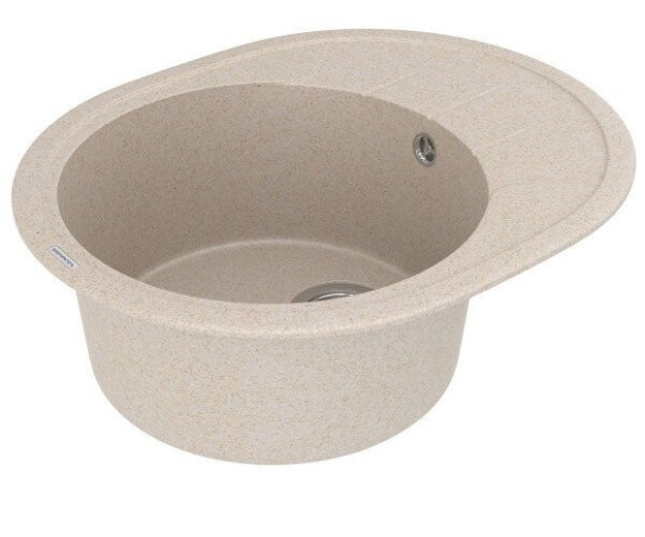 Кухонна мийка гранітна Vankor Sity, 61х50, бежевий (SITY SMO 02.61 BEIGE)