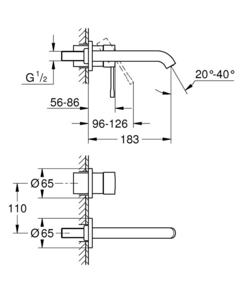 Змішувач для умивальника Grohe Essence, одноважільний, хром (19408001)